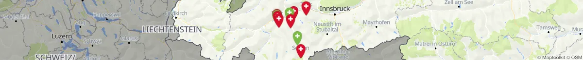 Map view for Pharmacy emergency services nearby Imst (Tirol)